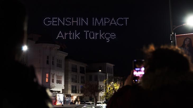 Genshin Impact Türkçe dilinin eklenişini drone ışık gösterisiyle kutladı
