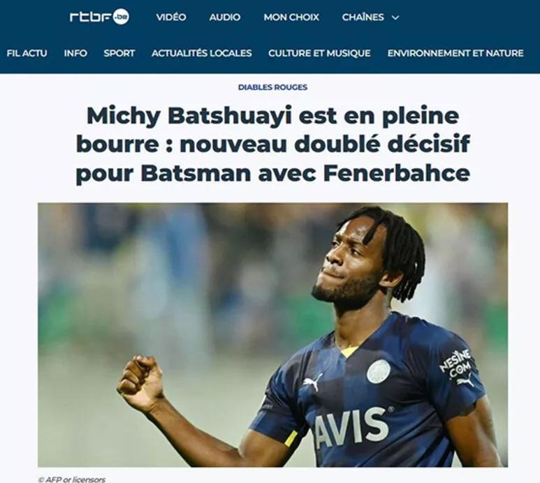 Antalya maçında galibiyetin mimarı olan Michy Batshuayi, Belçikada gündem oldu