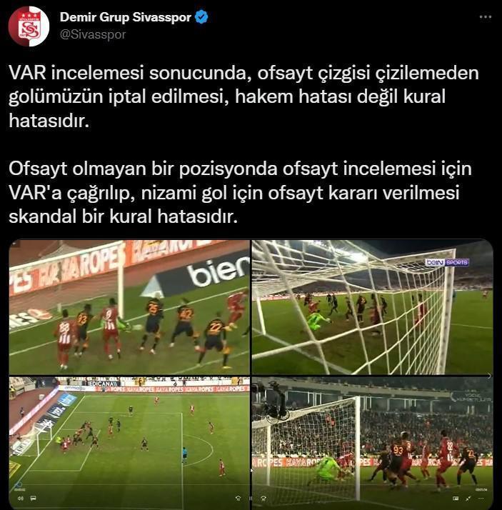 TFF, VAR kayıtlarını paylaştı Deniz Çoban açıkladı: Sivas - G.Saray maçı tekrar edilecek mi  | MHK: O hakem bir daha görev alamayacak