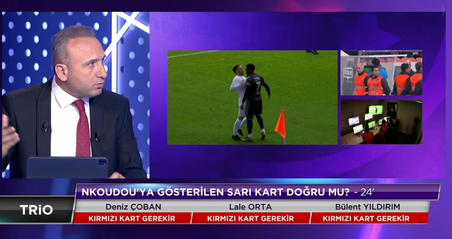 NKoudounun pozisyonu kırmızı kart mı Gaziantep FK-Beşiktaş maçında gündeme damga vuran o an...