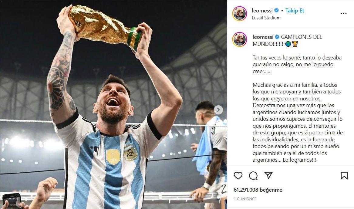 Messi sosyal medyada da rekorları altüst etti