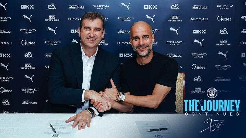 Manchester City, Guardiolanın sözleşmesinin uzatıldığını açıkladı