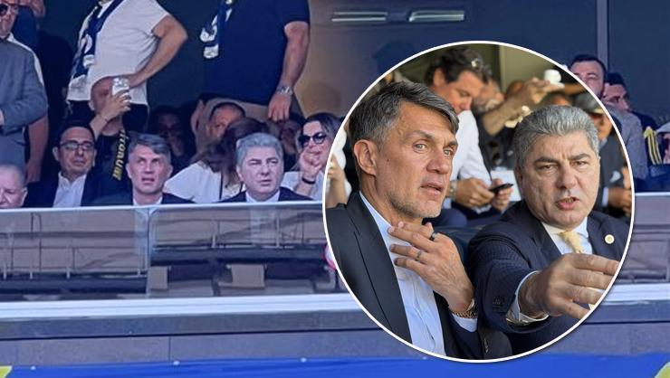 Fenerbahçe'de Maldini yine Hakan Safi'yi yalnız bırakmadı! Locasında yerini aldı