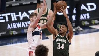 Giannis Antetokounmpo'nun taşıdığı Milwaukee, Washington deplasmanında kazandı