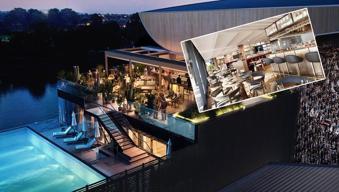 İşte Premier Lig'in yeni tribünü! Yüzme havuzu bile var...