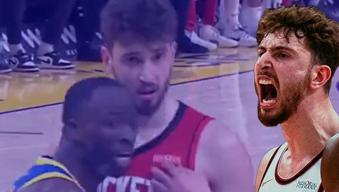NBA'de Draymond Green bu kez sert kayaya tosladı! Alperen Şengün'e dirsek attı | Alpi'nin cevabı sahada geldi