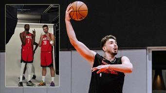 Houston Rockets'ın yeni süper ikilisi Alperen Şengün ve Kevin Durant ilk kez medya karşısına çıktı