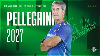Real Betis'te teknik direktör Manuel Pellegrini'nin sözleşmesi uzatıldı