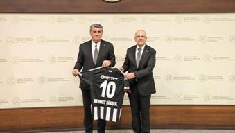 Beşiktaş Başkanı Serdal Adalı'dan, Hazine ve Maliye Bakanı Mehmet Şimşek'e ziyaret