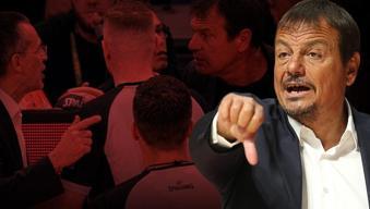 Ergin Ataman'ı kimse tutamadı! Rakiple tartıştı, hakemler zor sakinleştirdi