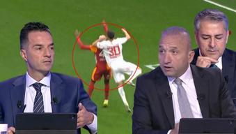 Galatasaray - Antalyaspor maçında çok konuşulan pozisyona Trio'dan olay yorum! 'Engelliyor'