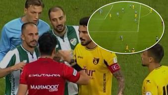 Bursaspor - İstanbulspor maçında skandal karar! Hakem taçtan ofsayt verdi