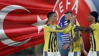 UEFA ÜLKE PUANI SIRALAMASI: Fenerbahçe maçı biter bitmez güncellendi! İşte Türkiye'nin yeri