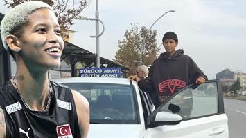 Milli voleybolcu Melissa Vargas ehliyet sınavına Malatya'da girdi