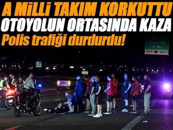A Milli Takım, otoyolun ortasında otobüsten indi!