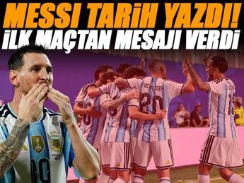 Messi'den rakiplere gözdağı, tarih yazdı