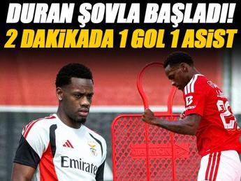 Duran, Benfica'da şovla başladı!