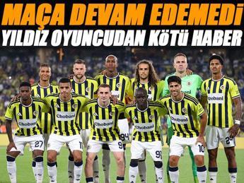 Yıldız oyuncu maça devam edemedi