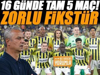 Fenerbahçe'nin zorlu fikstürü!