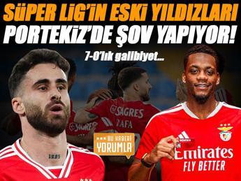 Fenerbahçe'nin ve Beşiktaş'ın eski yıldızları Portekiz'de şov yapıyor!
