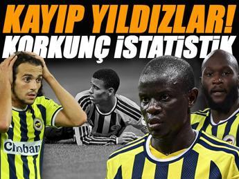 Fenerbahçe'nin kayıp yıldızları! Korkunç istatistikler ortaya çıktı...