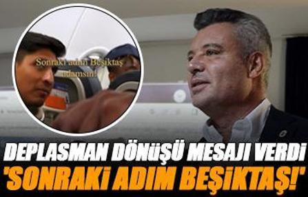 Sadettin Saran, dönüş yolculuğunda futbolcuları tebrik etti