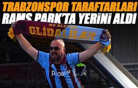 Trabzonspor taraftarları Galatasaray maçı için RAMS Park'a geldi