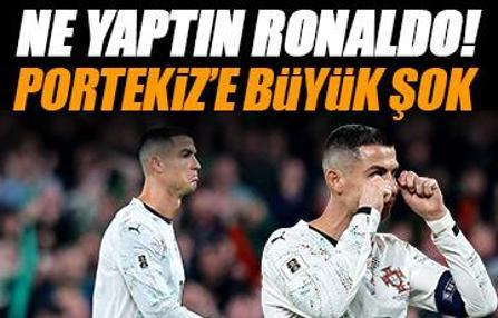 Ne yaptın Cristiano Ronaldo! Rakibine dirsek attı, kırmızı kartı gördü...