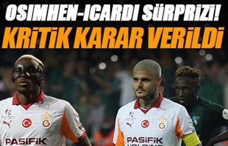 Galatasaray'da Mauro Icardi ve Victor Osimhen sürprizi! Okan Buruk kararını verdi...
