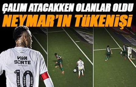 Çalım atmaya çalışan Neymar'ın zor anları ekranlara yansıdı