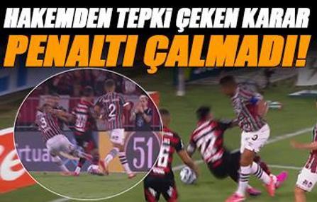 Fluminense-Flamengo maçında hakem saç baş yoldurttu bu pozisyona penaltı çalmadı!