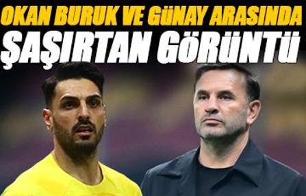 Okan Buruk'la Günay Güvenç arasında maç sonu şaşkınlık yaratan görüntü