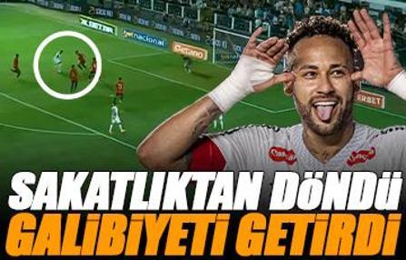 Sakatlıktan harika döndü! Neymar'dan 1 gol 1 asist