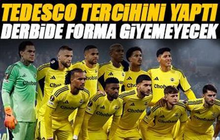 Fenerbahçe-Galatasaray derbisinde yok! Tedesco tercih yapacak