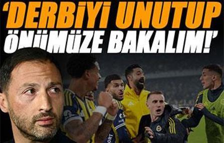 Fenerbahçe teknik direktörü Domenico Tedesco'dan oyunculara mesaj: 'Derbiyi unutup önümüze bakalım'