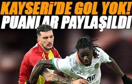 Kayserispor - Alanyaspor maçında kazanan çıkmadı! Kayserispor - Alanyaspor maçı sonucu: 0-0