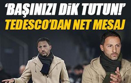Domenico Tedesco'dan mağlubiyet sonrası oyunculara mesaj: 'Başınızı dik tutun'
