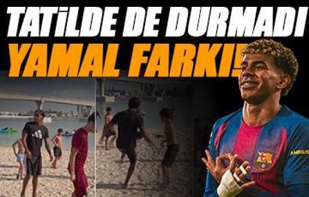 Lamine Yamal, Dubai tatilinde de hünerlerini sergiledi!