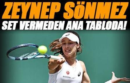Milli tenisçi Zeynep Sönmez, set vermeden ana tabloda!