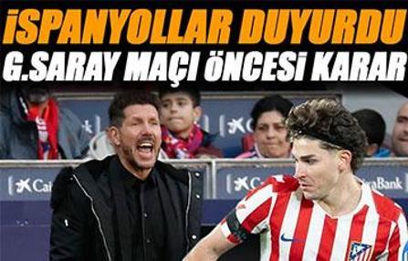 Diego Simeone'den Galatasaray maçı öncesi karar