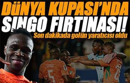 Dünya Kupası'nda Singo rüzgarı! Asisti ile Fildişi'ni galibiyete taşıdı