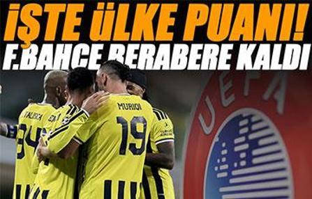 Fenerbahçe Lyon'la berabere kaldı ülke puanı güncellendi