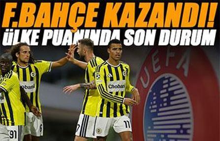 Fenerbahçe kazandı, Türkiye'nin UEFA ülke puanı yükseldi!