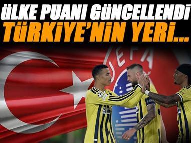 UEFA ÜLKE PUANI SIRALAMASI: Fenerbahçe maçı biter bitmez güncellendi! İşte Türkiye'nin yeri