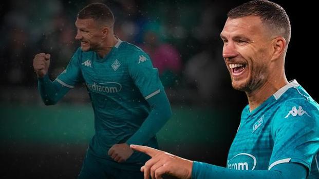 Eski Fenerbahçeli Edin Dzeko, Konferans Ligi'nde tarihe geçti! Rekor sadece onda...
