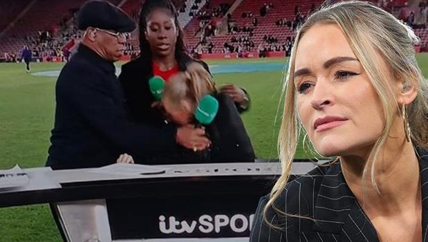 Laura Woods canlı yayında yere yığıldı, Ian Wright yakaladı! Korku dolu anları...