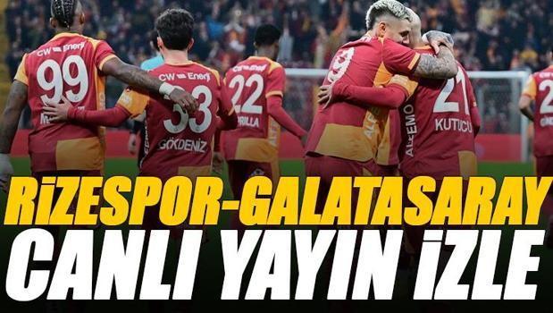 Çaykur Rizespor - Galatasaray maçı canlı izle | RİZE GS maçı şifresiz (Süper Lig maçı canlı yayın)