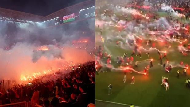 Futbol tarihinde böyle bir şey görülmedi! Şampiyonluk maçında taraftarlar sahaya indi: Hükmen mağlubiyet kapıda
