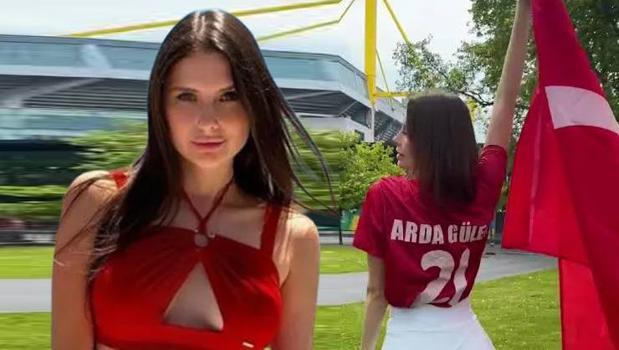 Arda Güler hayranı Rus Model Svetlana iş başında! Türkiye forması giyip, paylaştı