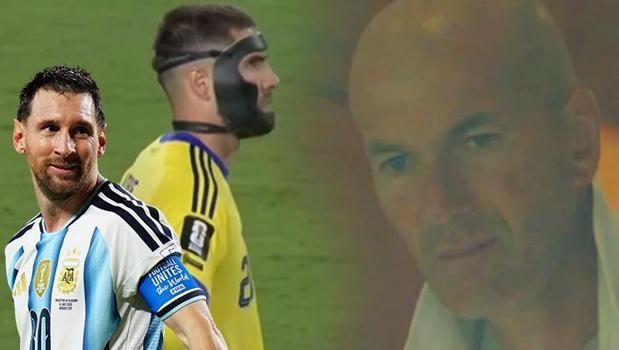 Zidane'ın Messi'den 3 gol yiyen oğluna attığı bakış gündem oldu! Kameralara yakalandı